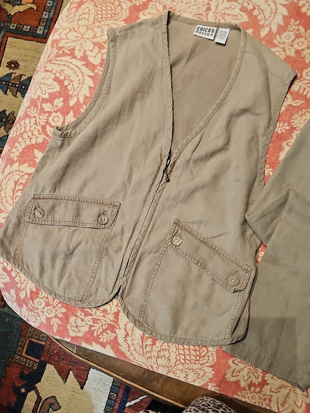 Chico's Women's Khaki Utility Vest Set